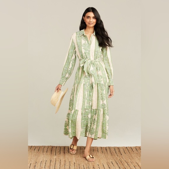 Roller Rabbit Dresses Roller Rabbit Green Berrino Sonora Maxi Dress